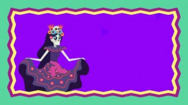 Yaşasın Meksika animasyonu Catrina kurukafa dansı karakteri