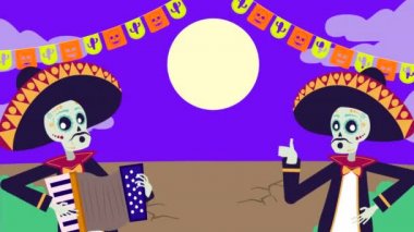 Mariachis Kurukafa Karakterleri ile Meksika animasyonu