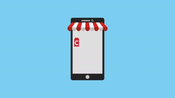 E-business εμπορική διδακτική με smartphone — Αρχείο Βίντεο