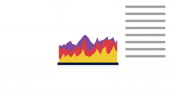 Istatistik çubukları grafik bilgi videosu — Stok video