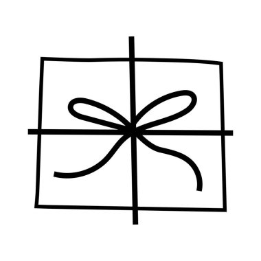 hediye kutusu izole edilmiş simge