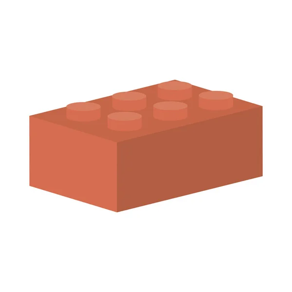 Puzzle block baby toy icona isolata — Vettoriale Stock
