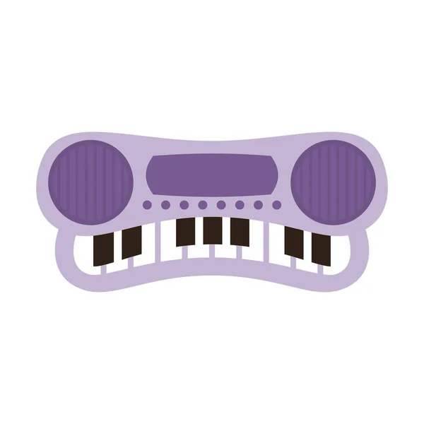 Χαριτωμένο πιάνο μωρό παιχνίδι απομονωμένο εικονίδιο — Διανυσματικό Αρχείο