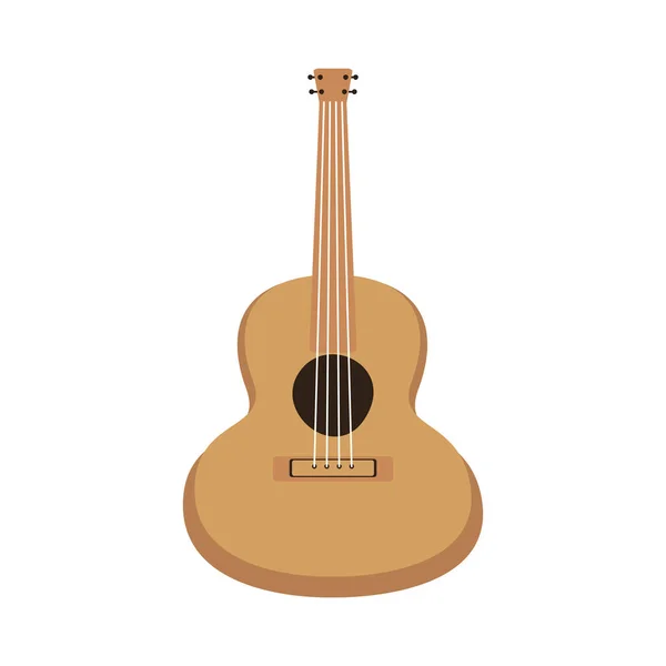 Instrumento musical de guitarra icono aislado — Vector de stock