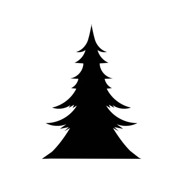 Christmas pine tree decorative icon — Stock Vector