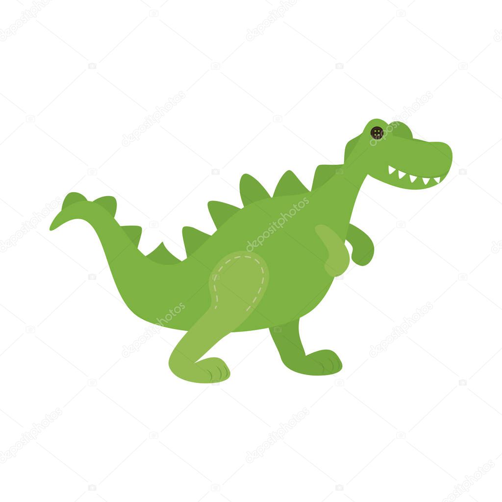 cute rex baby toy isolated icon