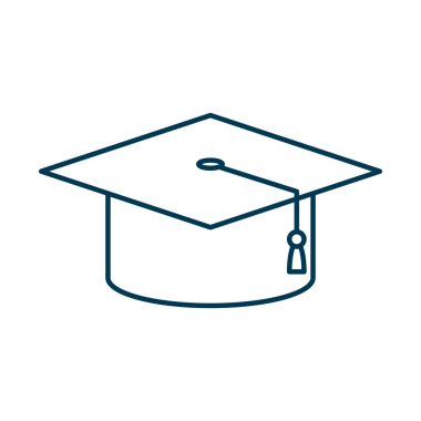 mezuniyet şapkası kutlaması izole edilmiş simgesi