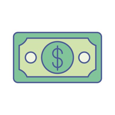 fatura para dolar izole simgesi