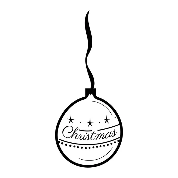 Bola de Natal pendurado ícone decorativo — Vetor de Stock