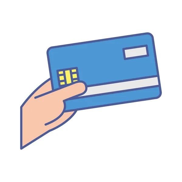 Hand med kreditkort pengar — Stock vektor