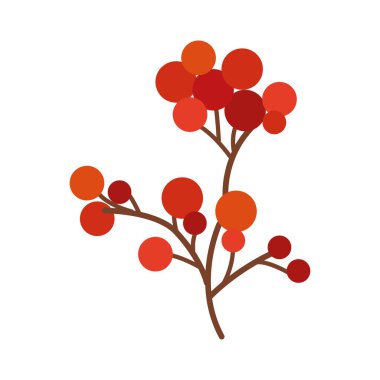 branch with cherries nature icon