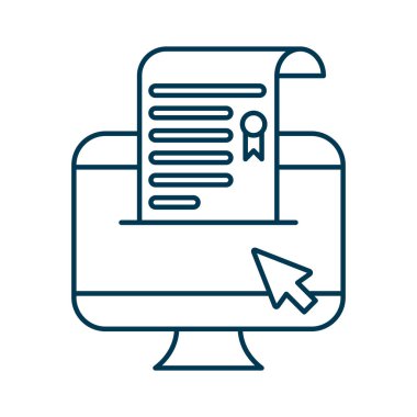 graduation diploma in desktop computer