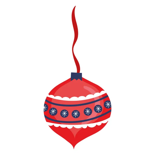 Bola de Natal pendurado ícone decorativo — Vetor de Stock