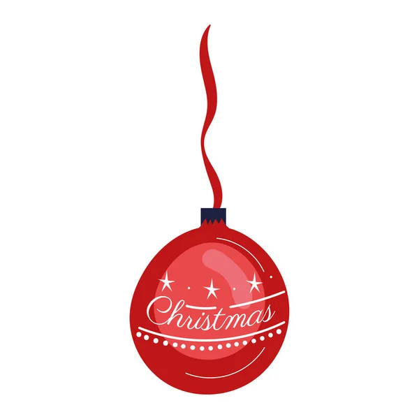 Boże Narodzenie piłka wisząca ikona dekoracyjna — Wektor stockowy