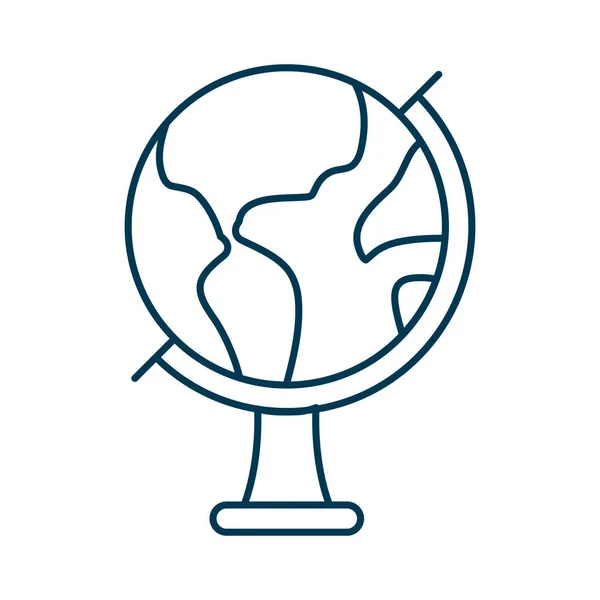 School earth world map icon — Stock Vector