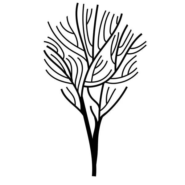 Dry tree plant autumn icon — Stok Vektör