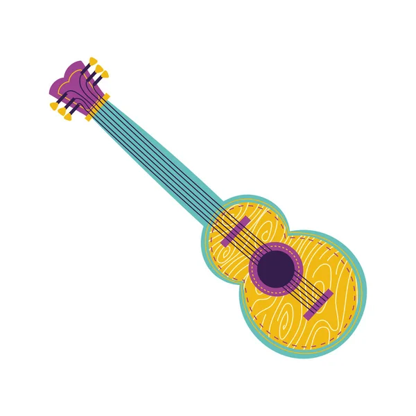 Chitarra strumento musicale icona decorativa — Vettoriale Stock