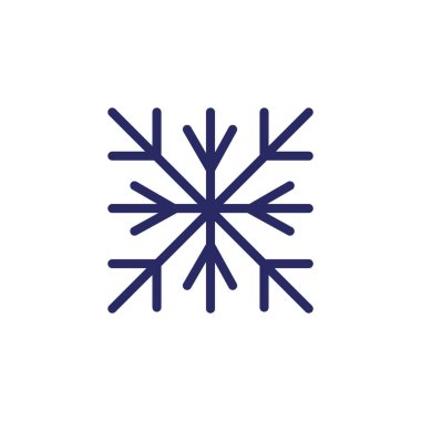 Yılbaşı kar tanesi çizgisi tarzı simge