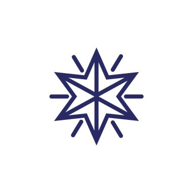 Mutlu noel yıldızı dekoratif ikonu