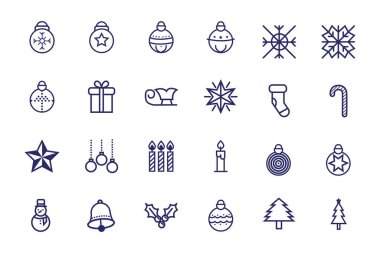 bir deste Noel simgesi