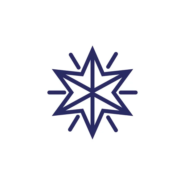 Mutlu noel yıldızı dekoratif ikonu — Stok Vektör