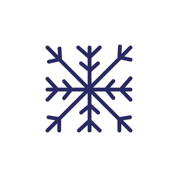 Navidad copo de nieve línea estilo icono — Archivo Imágenes Vectoriales
