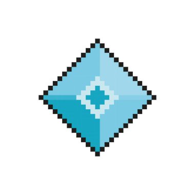 eşkenar dörtgen 8 bit pikselli biçim simgesi