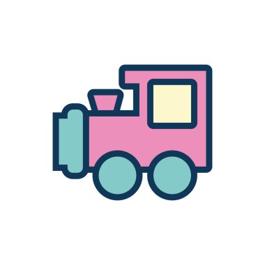 sevimli tren çocuk oyuncağı doldurma biçimi simgesi