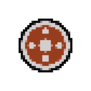 kalkan koruması 8 bit pikselleştirilmiş biçim simgesi