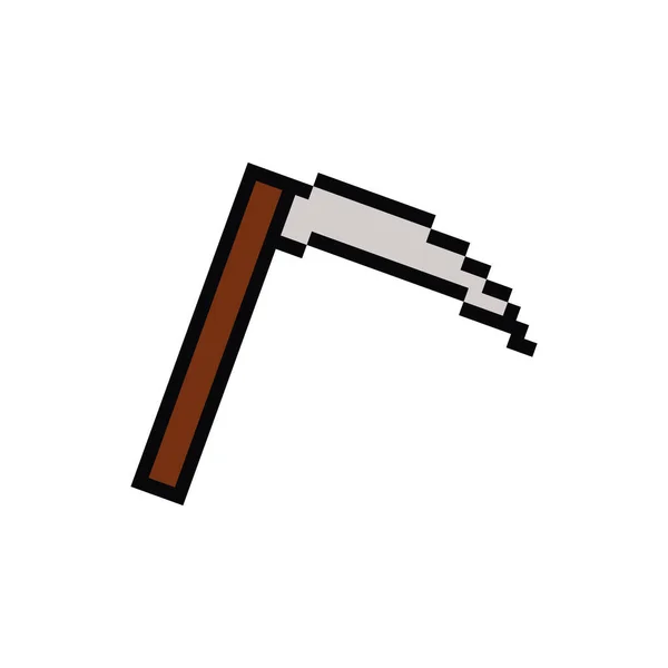 Scythe icono de estilo pixelado de 8 bits — Vector de stock