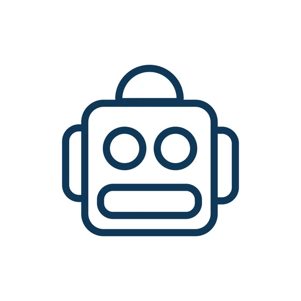 Robot fej gyermek játék vonal stílus ikon — Stock Vector