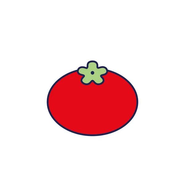 Čerstvé rajče zelenina zdravé potraviny ikona — Stockový vektor