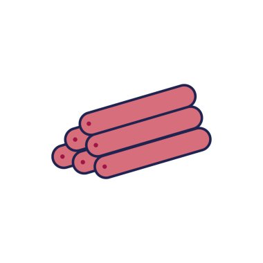 Lezzetli sosisler sağlıklı yiyecek ikonu