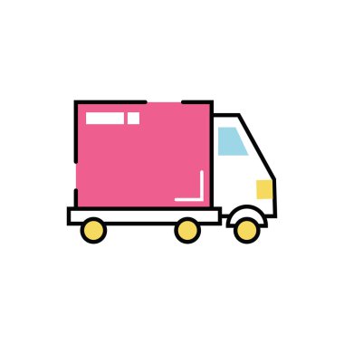 servis kamyonu izole edilmiş simge