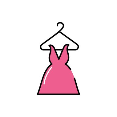 Takım elbiseli kadın askısı.