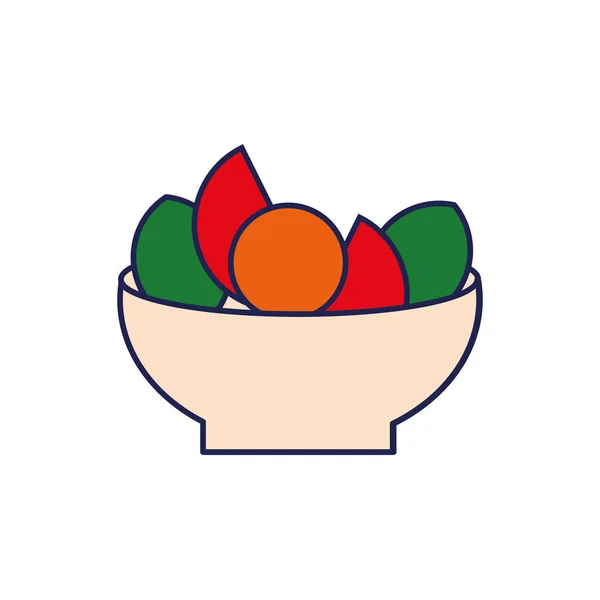 Salade aux légumes frais aliments sains — Image vectorielle