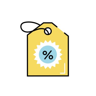 yüzde sembollü ticari etiket