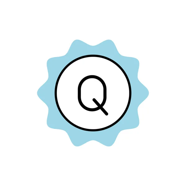 Handelssigill med Q-bokstav — Stock vektor