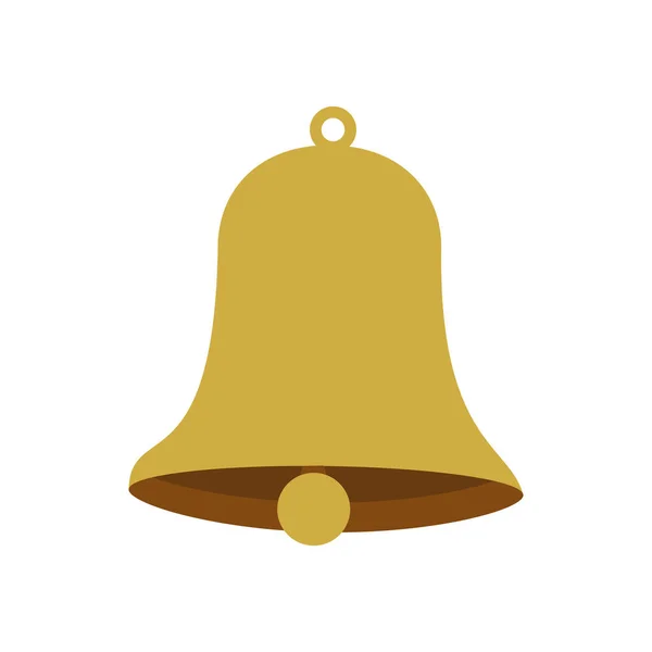 Bell christmas decoration isolated icon — Stock Vector