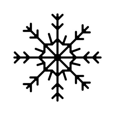 Kar Tanesi Noel süslemesi izole edilmiş simge