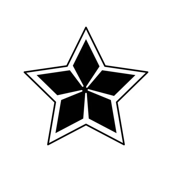 Silueta hvězdné dekorace vánoční izolované ikony — Stockový vektor