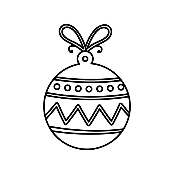 Bola navidad decoración línea estilo icono — Archivo Imágenes Vectoriales