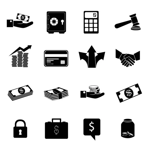 Paquet d'icônes d'ensemble d'affaires — Image vectorielle