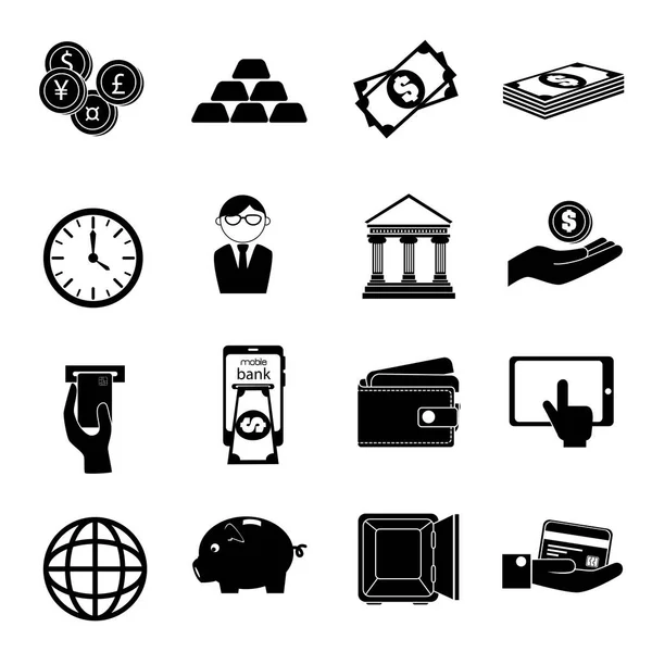 Bundle of business set icons — Stock Vector