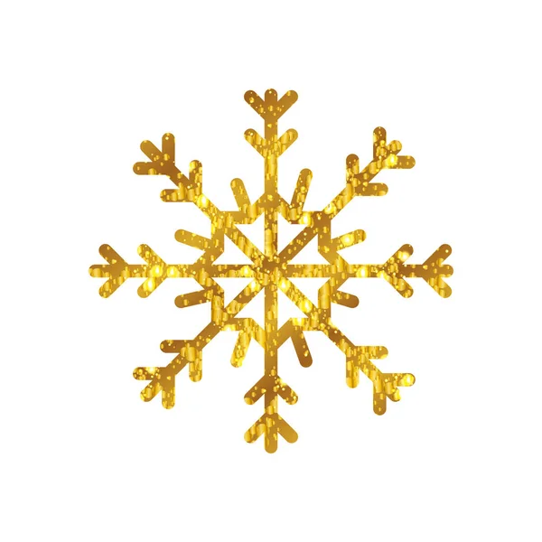 Sneeuwvlok kerst decoratie geïsoleerd pictogram — Stockvector