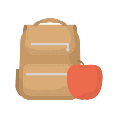 Okul çantasına elma meyvesi koydum.