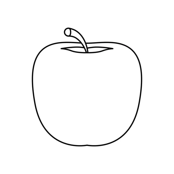 Apple fresh fruit isolated icon — Stock Vector