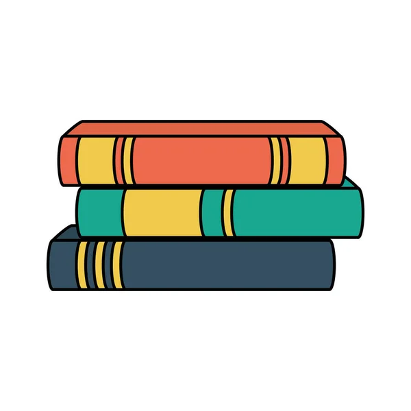 Hromada učebnic školní ikony — Stockový vektor