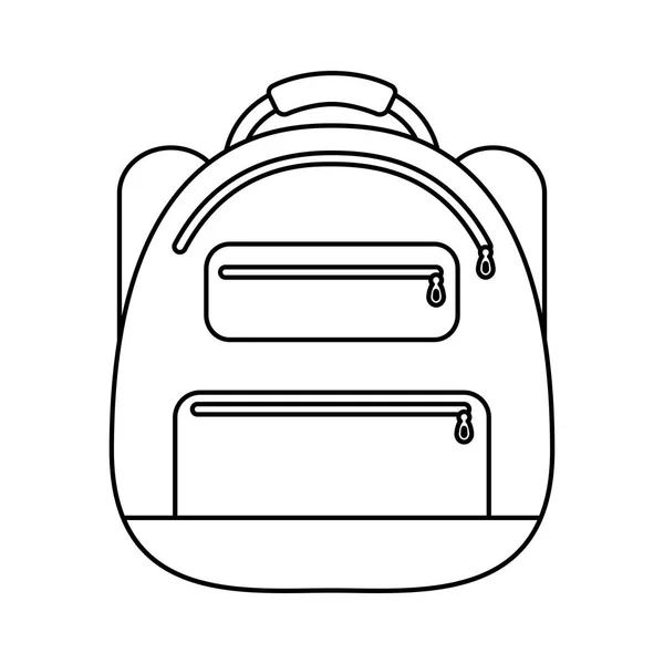 Schoolbag supply education isolated icon — Stock Vector