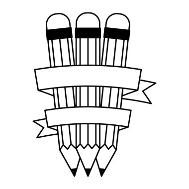 Kurdele çerçeveli renkli kalemler